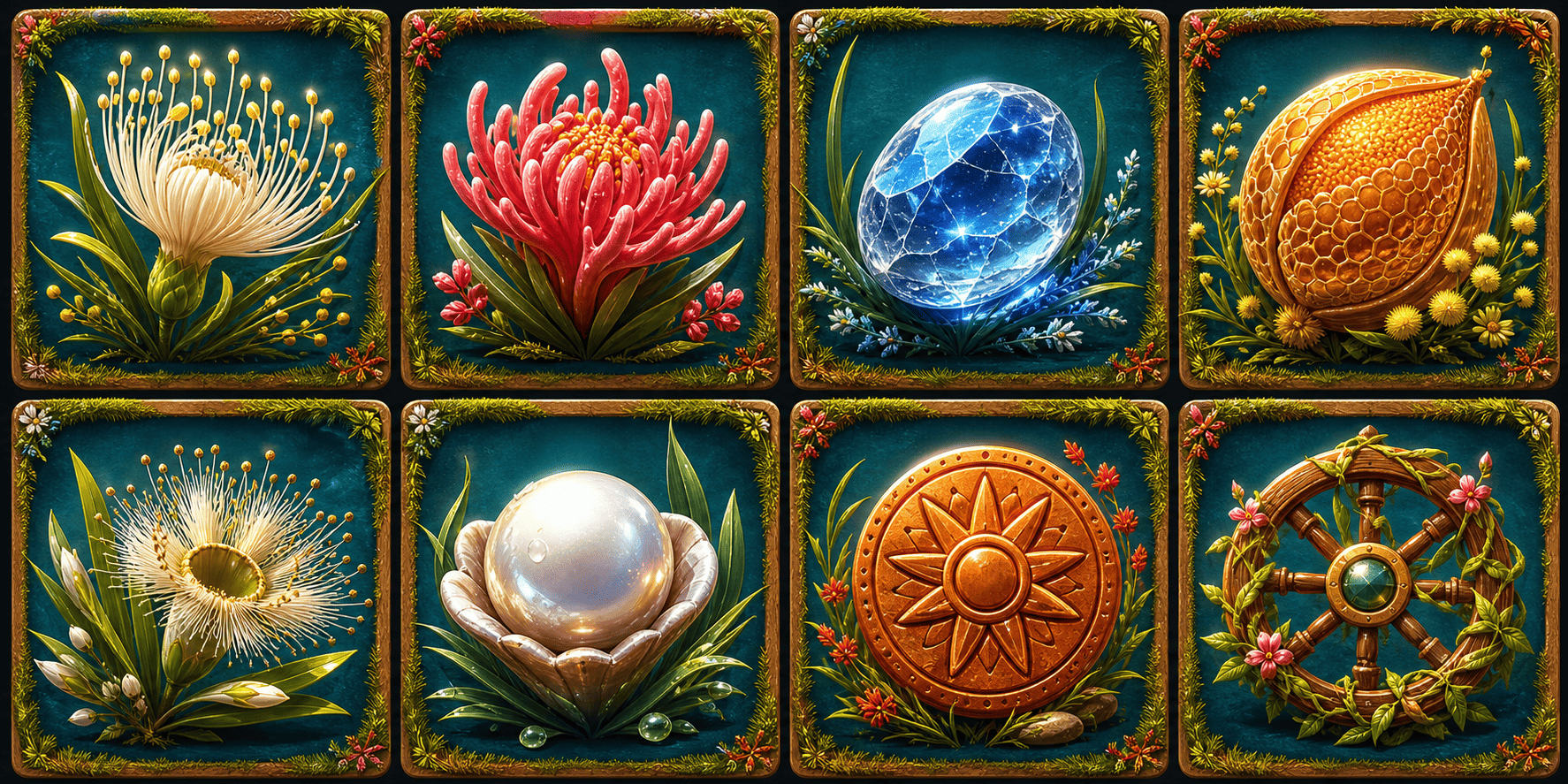 Coral Meadow Lines symbol artwork